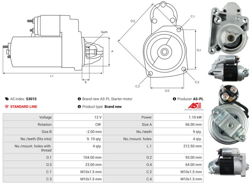 AS-PL S3015 Starter