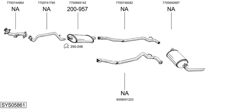 SISTEM DE ESAPAMENT BOSAL SYS05861