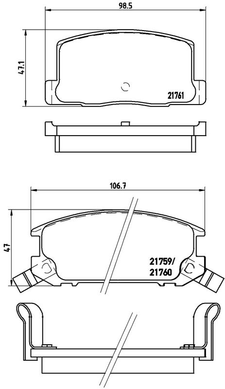 BREMBO P83019 Brake Pad Set, disc brake