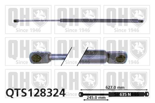 QUINTON HAZELL gázrugó, csomag-/poggyásztér QTS128324