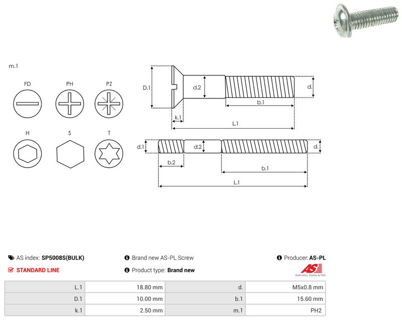 AS-PL SP5008S(BULK) Repair Set, alternator