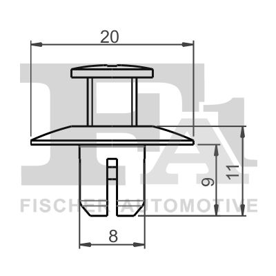 FA1 79-30002.5 Clip, trim/protection strip