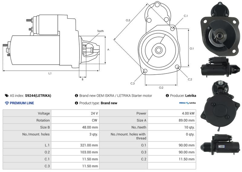 AS-PL S9244(LETRIKA) Starter