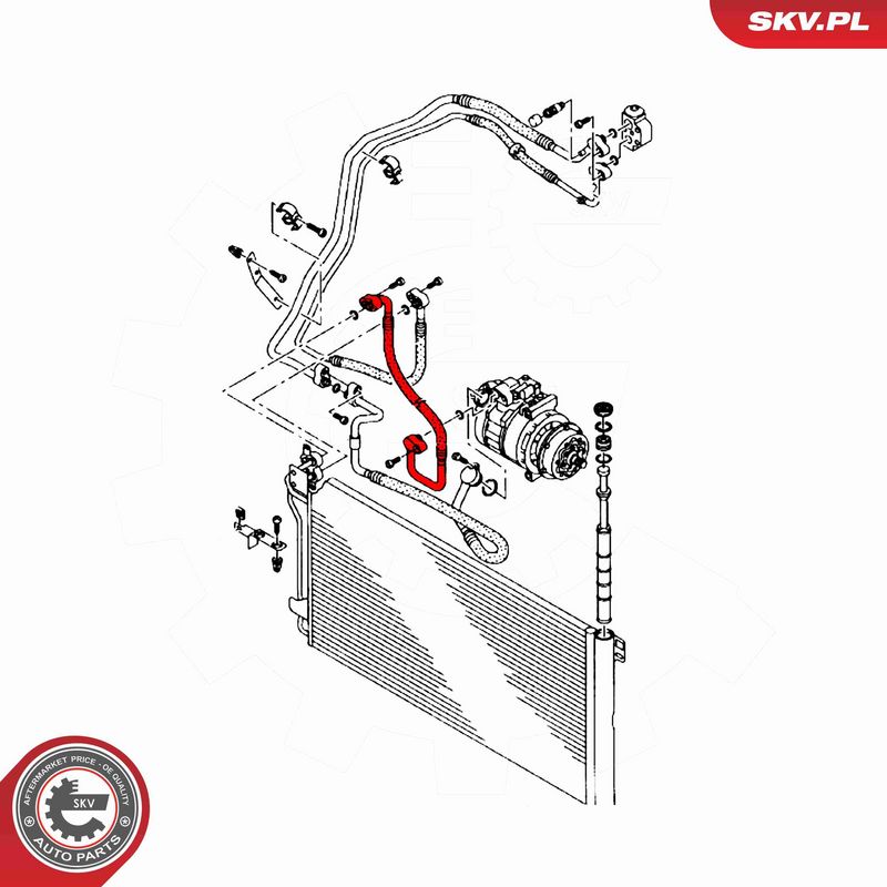 ESEN SKV 54SKV724 High/Low-pressure Line, air conditioning