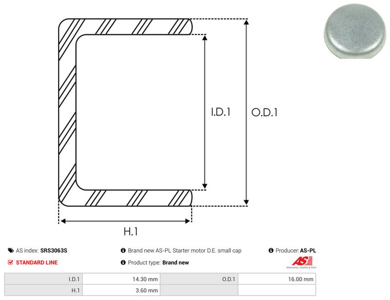 Remondikomplekt, Starter, AS-PL SRS3063S