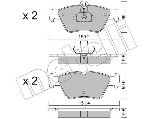Plaquettes+de+frein+à+disque METELLI 22-0219-0