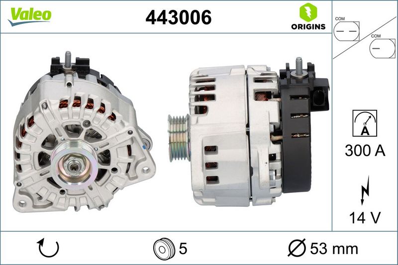 VALEO Dynamo / Alternator 443006