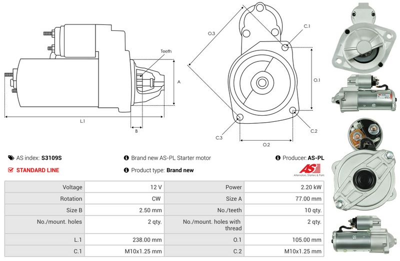 AS-PL S3109S Starter
