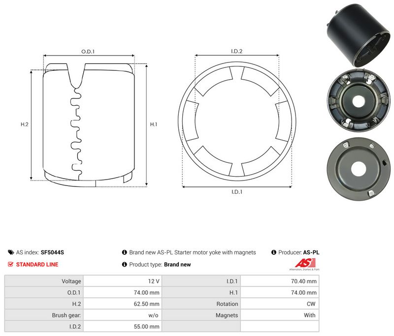 Mähis, starter, AS-PL SF5044S