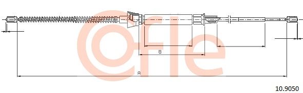 Тросовий привод, стоянкове гальмо, Cofle 10.9050