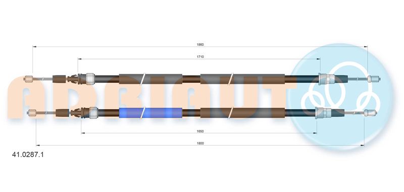Трос ручного тормоза ADRIAUTO 4102871