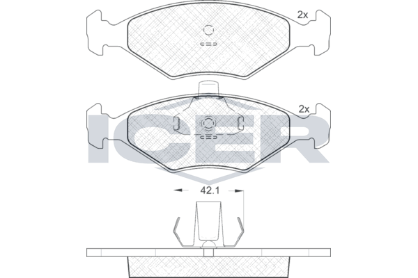 ICER 181596 - Brake Pad Set, disc brake