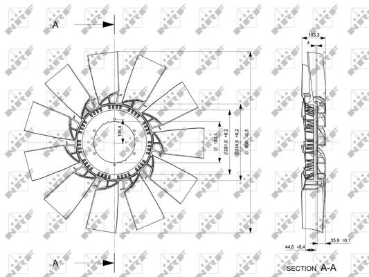 NRF 49866 Fan Wheel, engine cooling