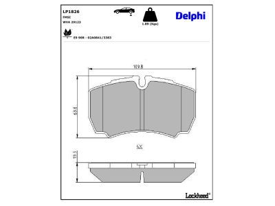 DELPHI LP1826 Brake Pad Set, disc brake