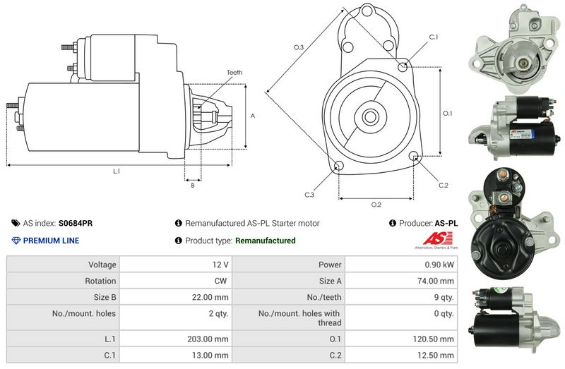 AS-PL S0684PR Starter