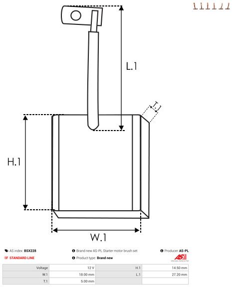 Süsinikuhari, starter, AS-PL BSX228