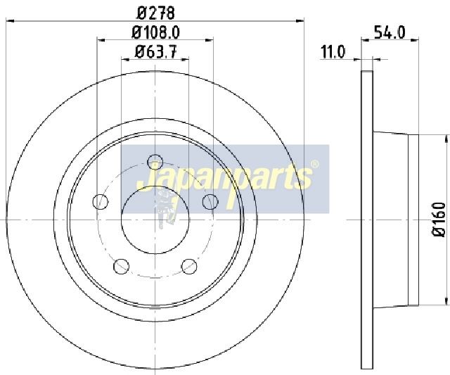 JAPANPARTS Stabdžių diskas