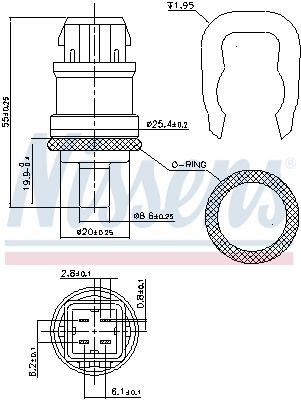 NISSENS 207061 Sensor, coolant temperature