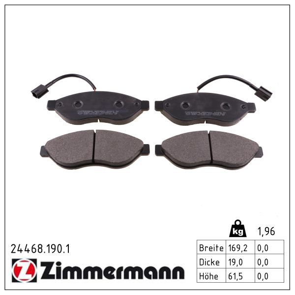 Set placute frana,frana disc 24468.190.1 ZIMMERMANN