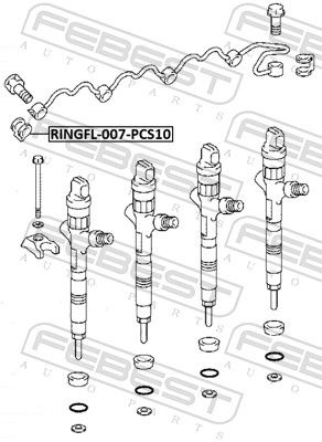 FEBEST RINGFL-007-PCS10 Seal Ring, injector