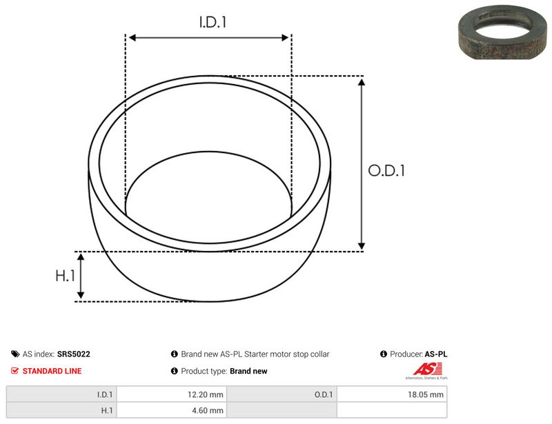 AS-PL SRS5022 Repair Kit, starter