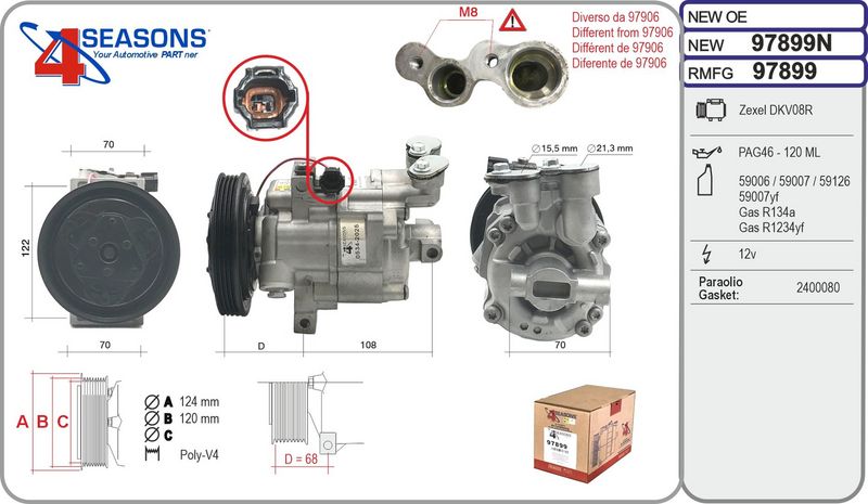 AHE 97899 Kondicionieriaus kompresorius