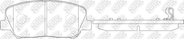 Комплект гальмівних накладок, дискове гальмо, Nibk PN11001