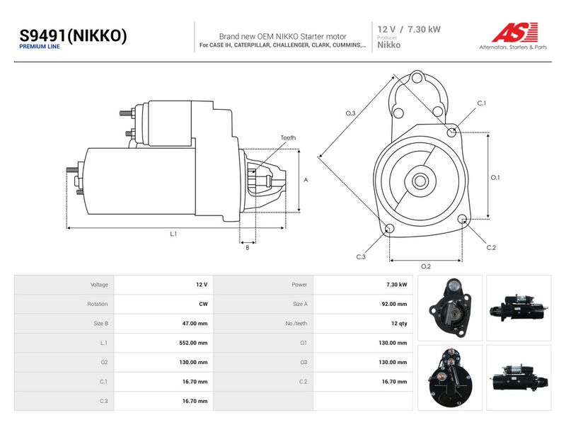 This part match OEM code: 8C3596