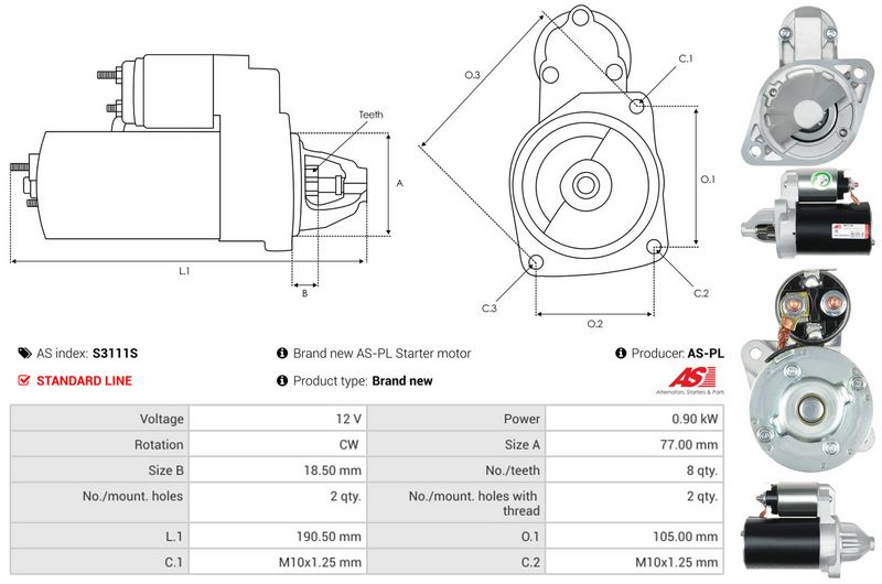 AS-PL S3111S Starter