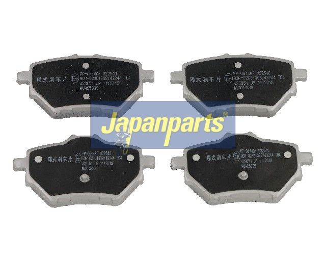 set placute frana,frana disc JAPANPARTS PP-0614AF