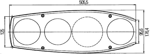 HELLA 2VA 341 419-187 Tail Light Assembly