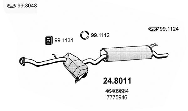 ASSO 24.8011 - Centre/Rear Muffler