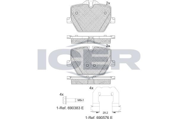 ANDEL 182386 - Brake Pad Set, disc brake