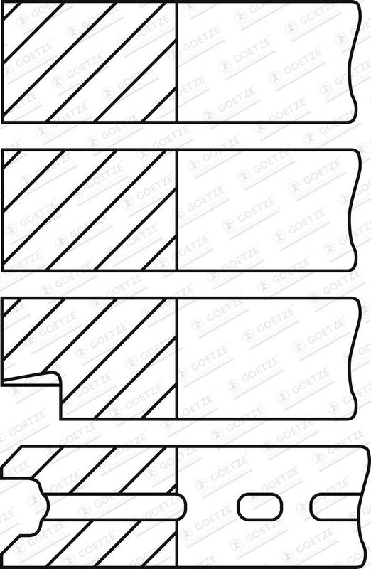GOETZE ENGINE Jeu segments pistons 08-525011-00