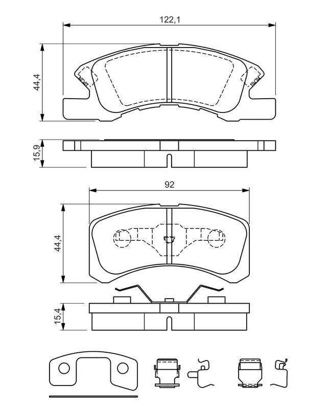 BOSCH 0986494610 Brake Pad Set, disc brake