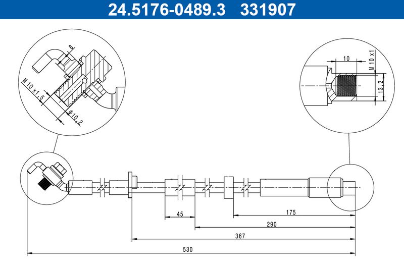 Furtun frana ATE 24.5176-0489.3