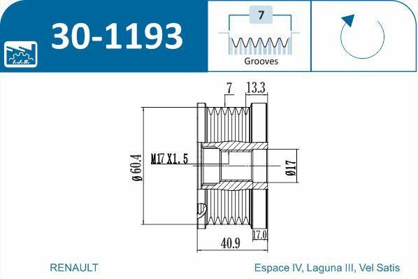 Механізм вільного ходу генератора, Ijs 30-1193