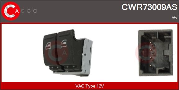 CWR73009AS CASCO Interruttore, Alzacristallo 