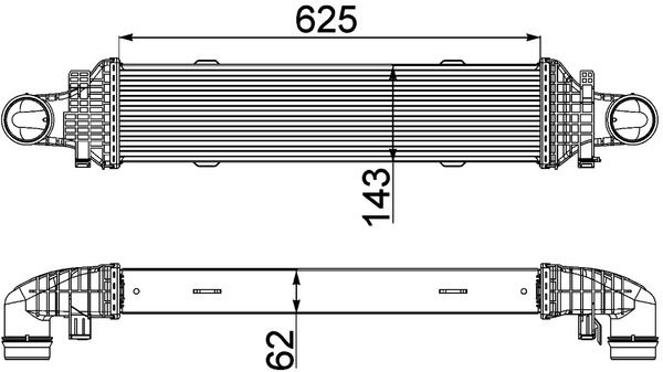 Product Image - Intercooler, inlaatluchtkoeler - CI357000P - MAHLE