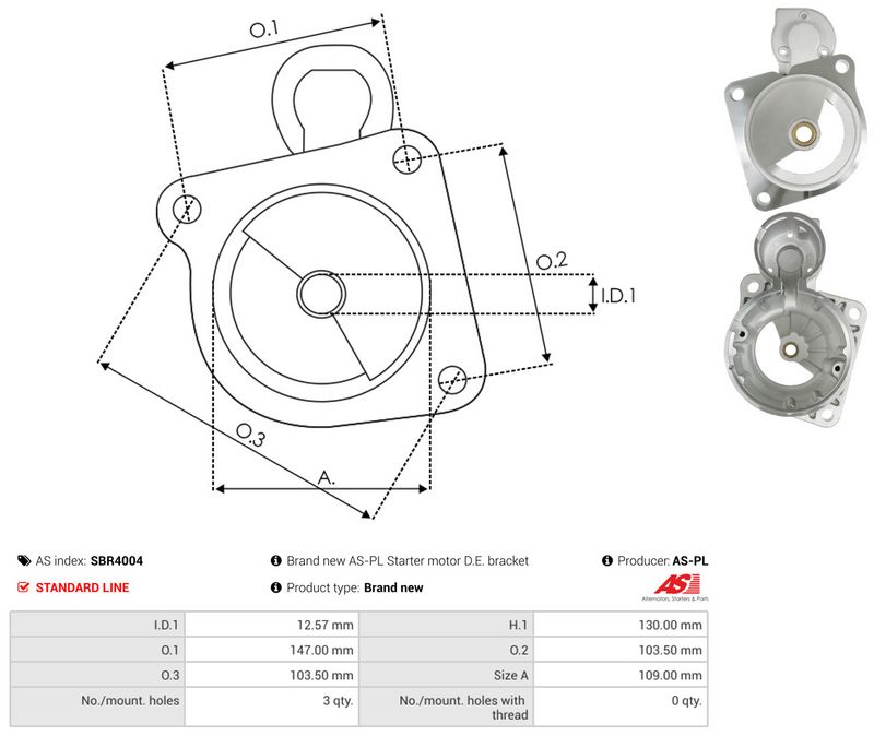 AS-PL SBR4004 Starter Lid, carburettor