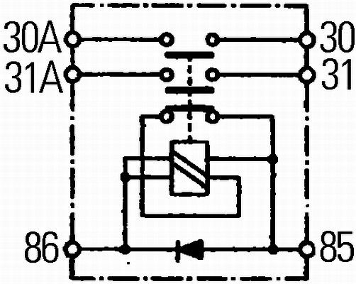Hauptschalter Batterie 2-polig HELLA für SCANIA - 3