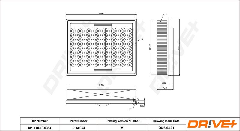 Filtru aer DP1110.10.0354 Dr!ve+