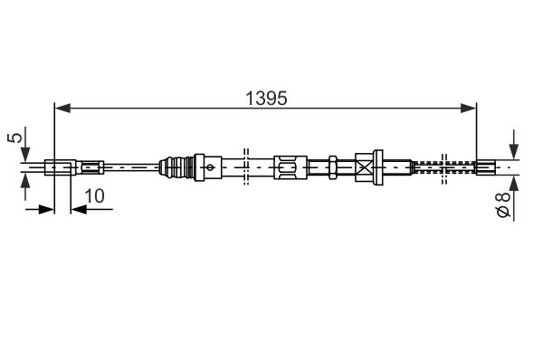 BOSCH 1 987 477 485 Cable Pull, parking brake