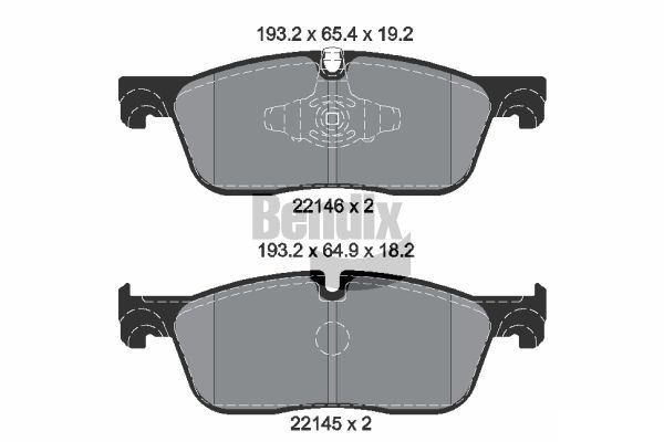 BENDIX Braking fékbetétkészlet, tárcsafék BPD1480