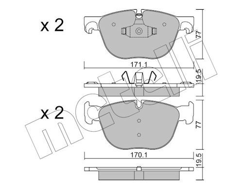 Plaquettes+de+frein+à+disque METELLI 22-0770-0