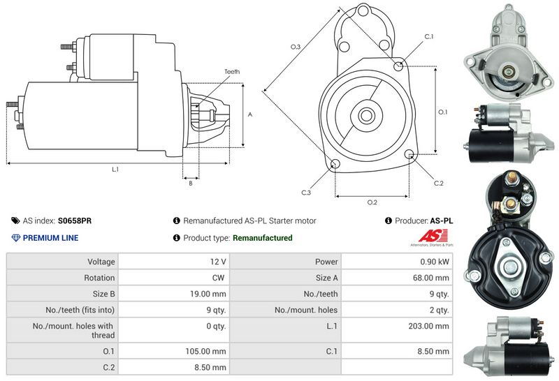AS-PL S0658PR Starter