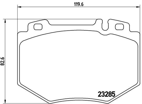 Комплект гальмівних накладок, дискове гальмо, Brembo P50048