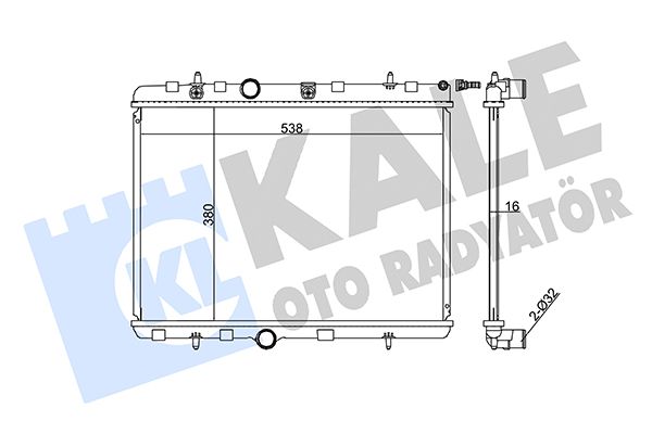 Радіатор, система охолодження двигуна, Kale Oto Radyatör 350745