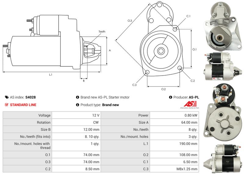 AS-PL S4028 Starter