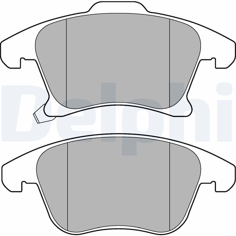 Комплект гальмівних накладок, дискове гальмо, Delphi LP3181